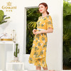 乔万尼夏天流行法式修身气质女真丝桑蚕丝印花连衣裙中长EN2E507 商品缩略图1