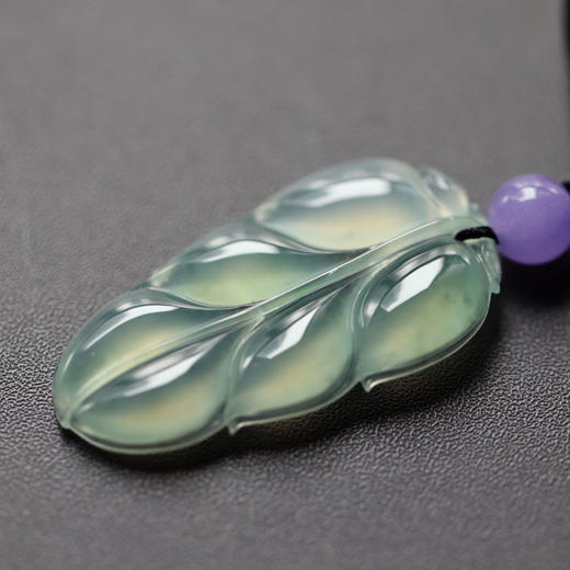 高冰种淡晴水翡翠叶子 商品图2