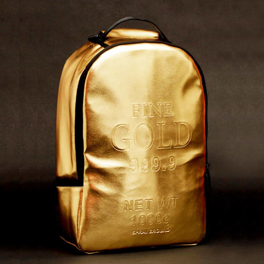 SPRAYGROUND全美最酷最专业的金色亮皮双肩背包 商品图1