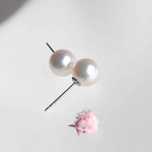 CLASSIC系列 18K镶Akoya珍珠耳钉 商品图1