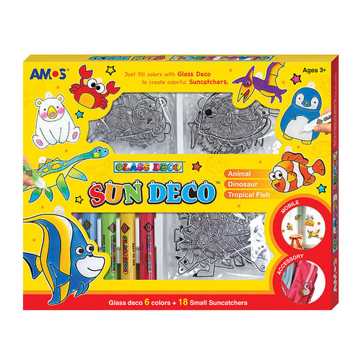 特价来袭 韩国进口 AMOS 儿童免烤玻璃胶画颜料 DIY  79元任选2款   六一礼物必选 商品图9