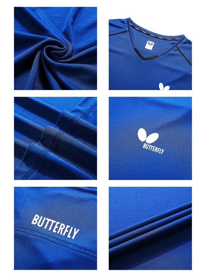 蝴蝶butterflybwh825专业运动t恤短半袖袖运动服纯色休闲装运动也时尚