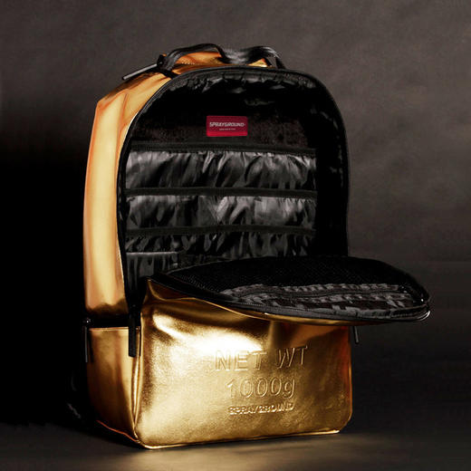 SPRAYGROUND全美最酷最专业的金色亮皮双肩背包 商品图6