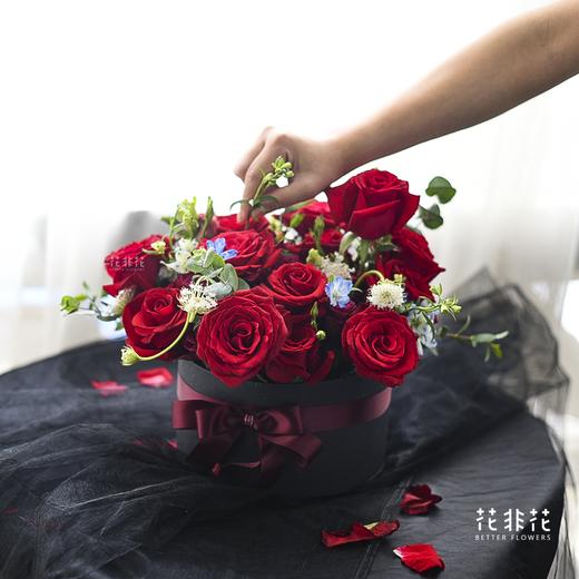 《告白》.圆形玫瑰花盒 商品图1