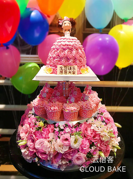 【芭比鲜花蛋糕塔】 商品图0