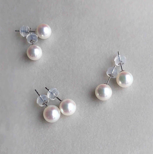CLASSIC系列 18K镶Akoya珍珠耳钉 商品图5