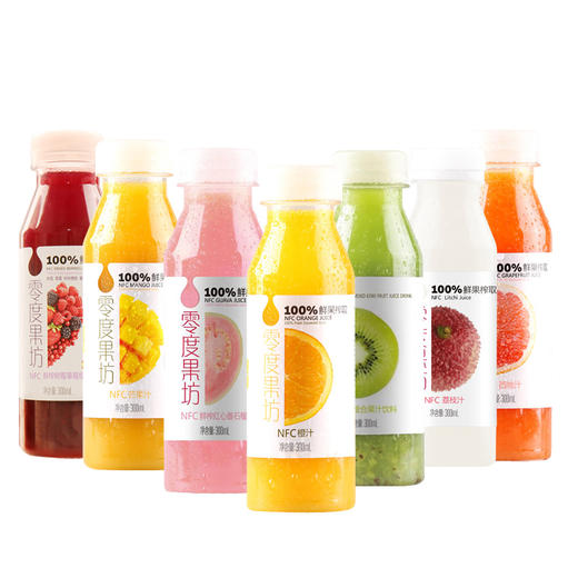 零度果坊鲜榨果汁300ml/瓶*3瓶 商品图0