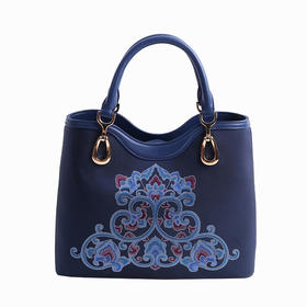 SAINTJOY/上久楷 宋锦女式拎包 蓝色锦绣满堂.蓝色 BWS16A1301
