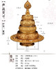 包邮 佛教用品 慧宝多款精工纯铜三十七堆供曼扎盘宝 纯铜精工曼扎 小号 中号 大号精工八吉祥曼扎盘 商品缩略图3