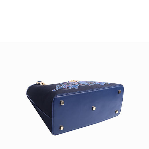 SAINTJOY/上久楷 宋锦女式拎包 蓝色锦绣满堂.蓝色 BWS16A1301 商品图3