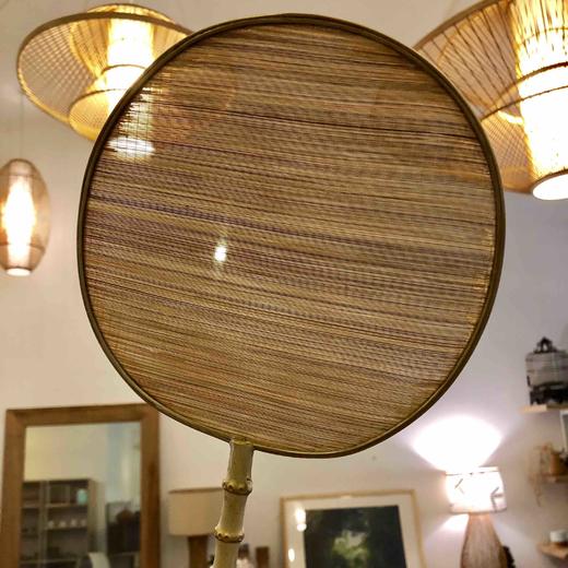 自然家的朋友们# 重庆梁平非遗手工竹丝扇子 圆形/芭蕉型 汉服配饰