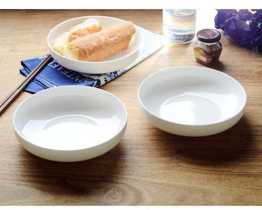 美善品TM6料理机TM5专用蒸蛋盘盆加盖耐高温纯白陶瓷圆盘7寸碗 商品图5