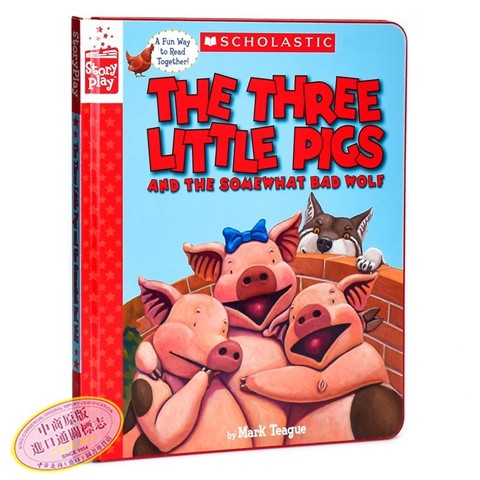 學樂故事角色扮演互動書5冊 英文原版 the three little 三隻小豬