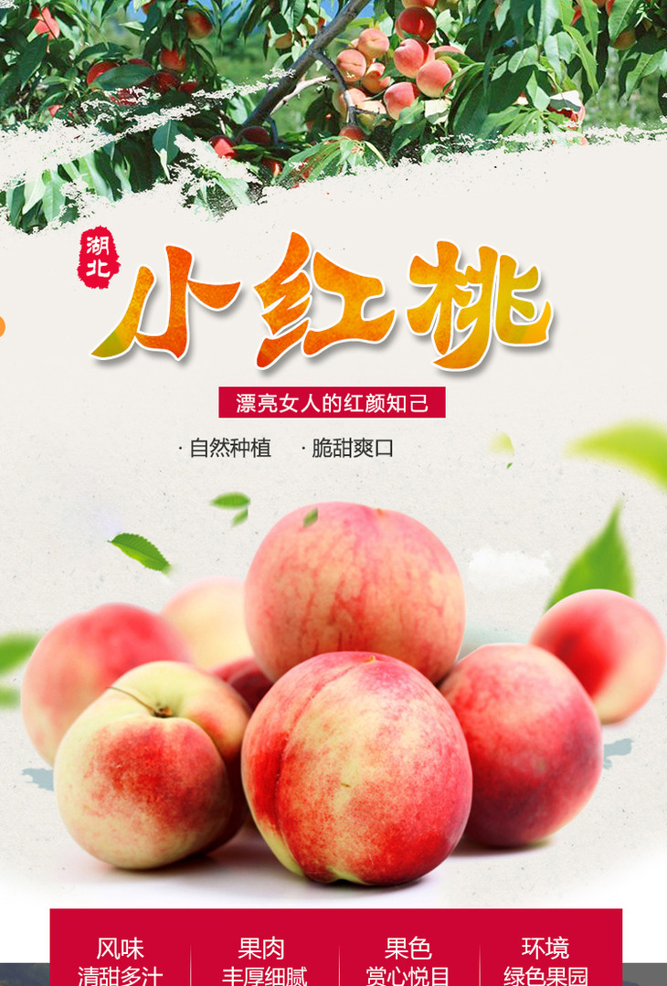 湖北仙桃市小红桃新鲜毛桃脆甜多汁