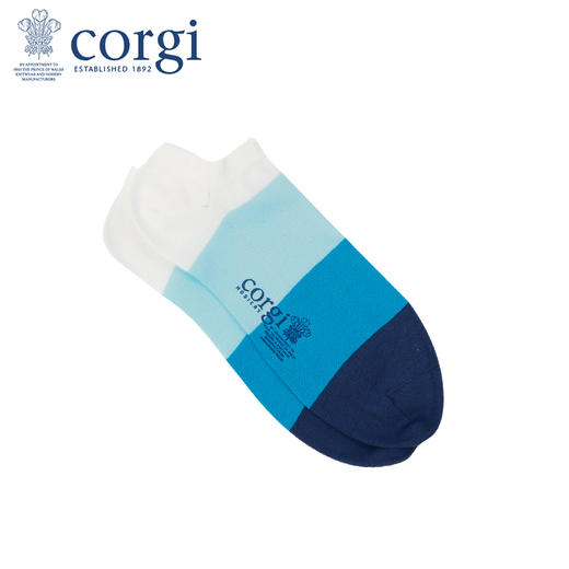 CORGI柯基英国进口男士船袜日系小清新薄款条纹精梳棉手工短袜 商品图2