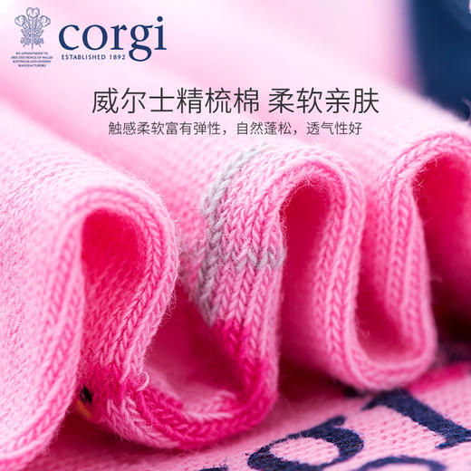 英国CORGI·夏季新款男女情侣款粉色时尚船袜休闲运动浅口短袜 商品图3