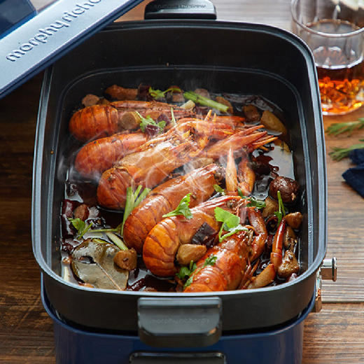 英国摩飞多功能料理锅电烧烤肉锅炉网红锅一体家用蒸煮炒煎电火锅丸子盘六圆盘平烤盘鸳鸯盘 商品图3