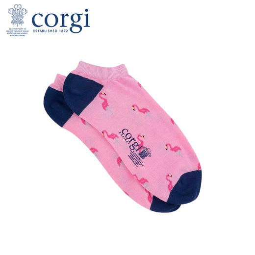 英国CORGI·夏季新款男女情侣款粉色时尚船袜休闲运动浅口短袜 商品图0