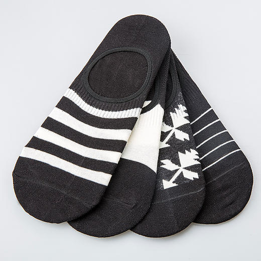 非黑即白隐形船袜（4双） 商品图3