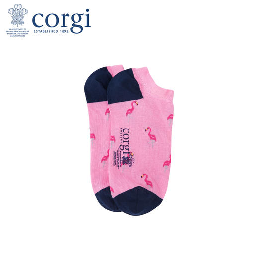 英国CORGI·夏季新款男女情侣款粉色时尚船袜休闲运动浅口短袜 商品图1