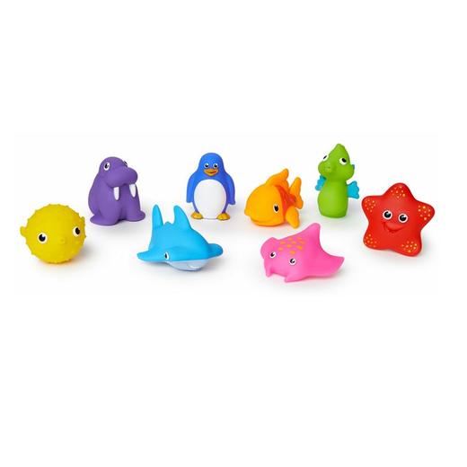 满趣健海洋动物喷水玩具 - 8只装