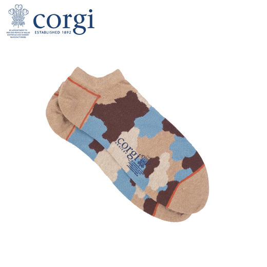 英国CORGI·夏季新款男女款情侣袜迷彩船袜短袜休闲运动浅口袜 商品图0