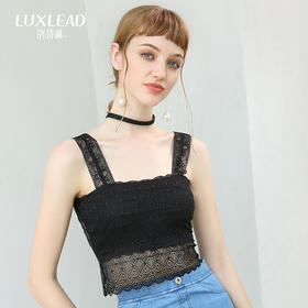 韩版菱形蕾丝抹胸裹胸 打底防走光抹胸短款吊带背心