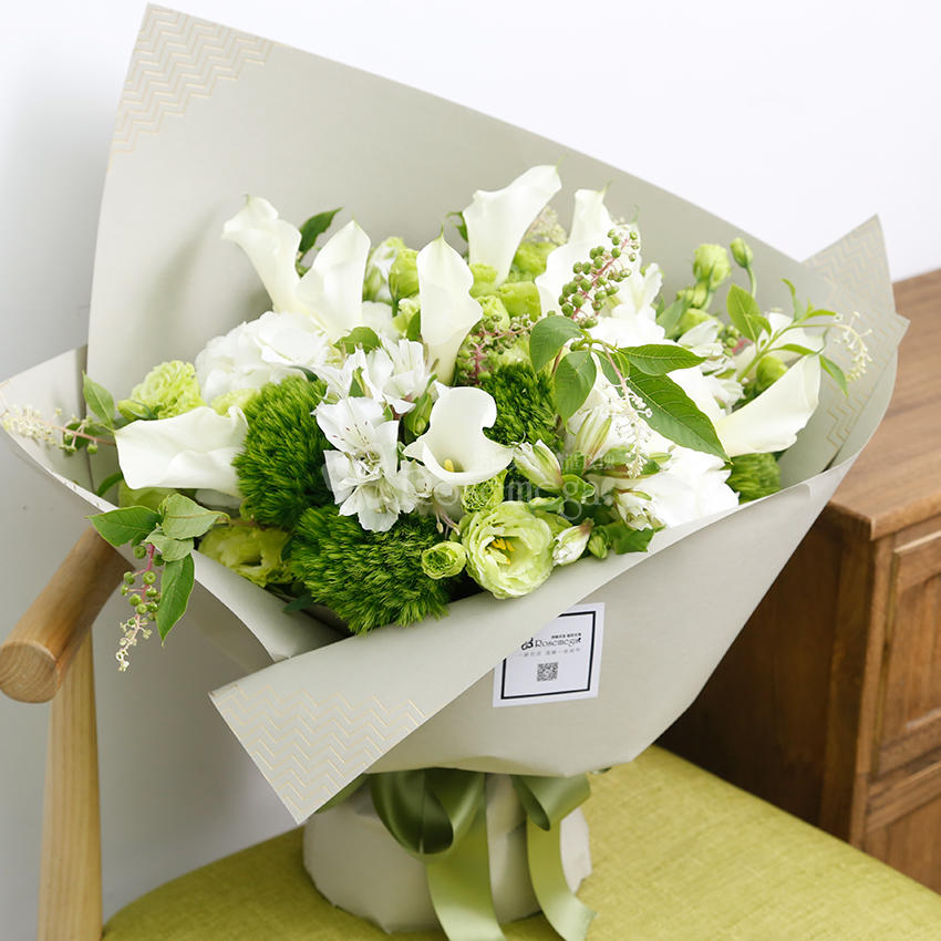 楠风 白绣球 绿毛球 桔梗 马蹄莲 商陆 水仙百合