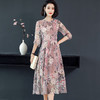 XY-9055夏季新款时尚潮流优雅显瘦真丝连衣裙 商品缩略图1