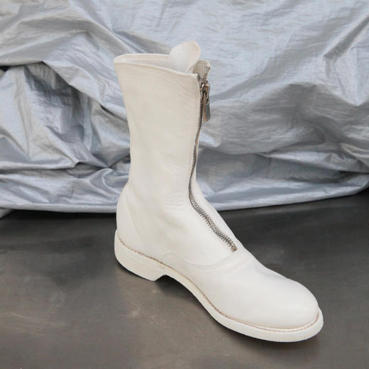 guidi310软马皮前拉链军靴白