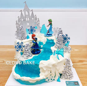 【冰雪奇缘主题蛋糕】场景款  原创设计！