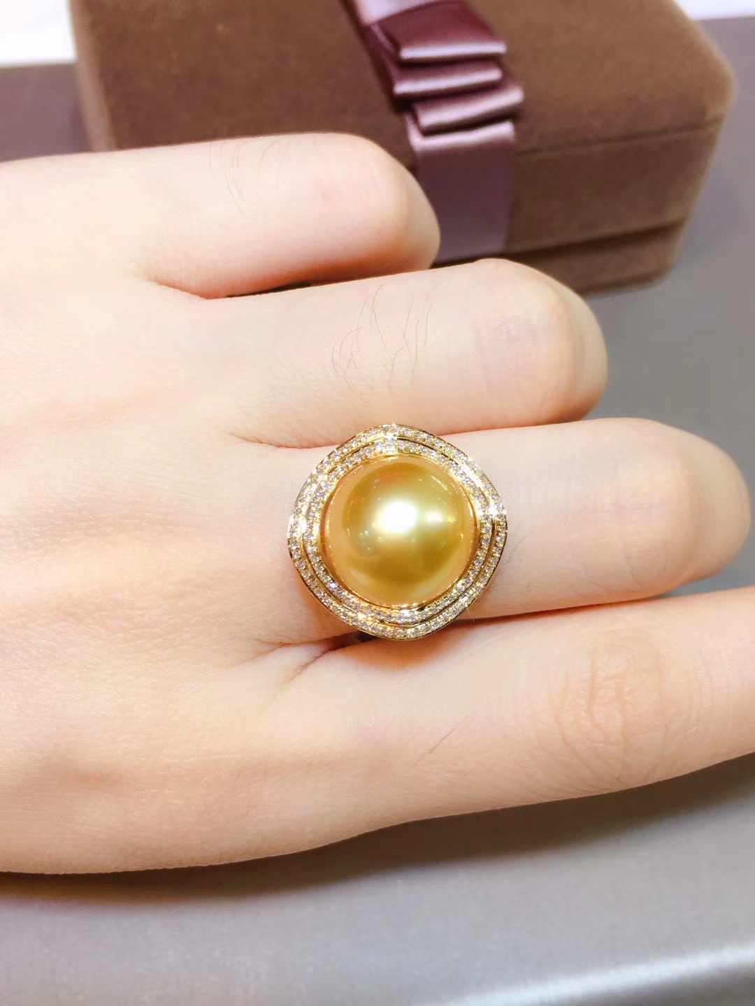 定制南洋金珠戒指