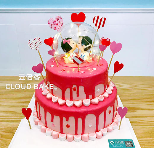 【情侣主题蛋糕】发光款！适合情人节和纪念日哦~ 商品图5