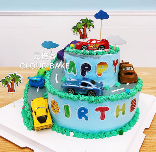 【汽车总动员场景蛋糕】10+4寸 商品图4