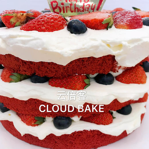 【红丝绒草莓裸蛋糕】 商品图6