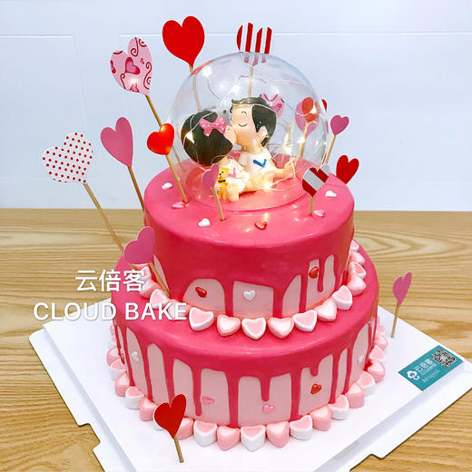 【情侣主题蛋糕】发光款！适合情人节和纪念日哦~ 商品图4