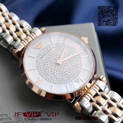 原厂 Armani 阿玛尼满天星女士手表型号AR1926间金、AR1926银色 ❗️表盘直径32mm 316精钢表带。阿玛尼满天星的钻采用进口施华洛世奇水晶钻 商品图7