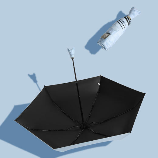 MISSRAIN创意五折伞女防晒防紫外线超轻小太阳伞女黑胶遮阳伞 商品图7