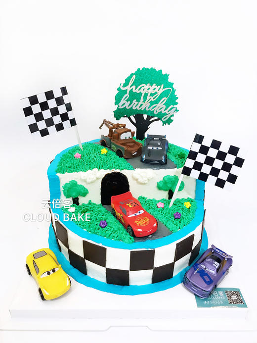【汽车总动员场景蛋糕】普通款 商品图0