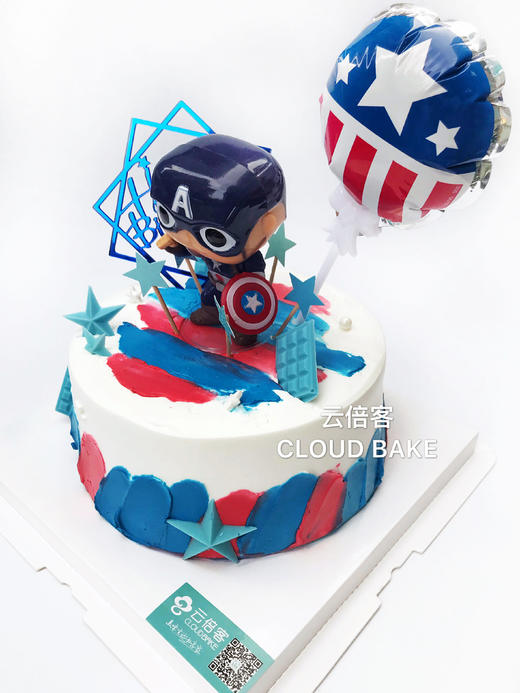 【美国队长主题蛋糕】 商品图1