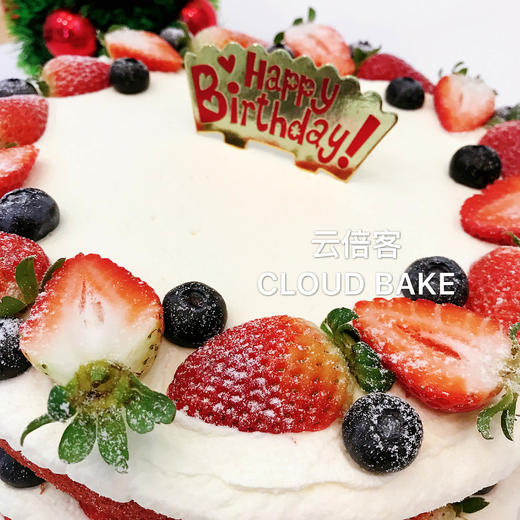 【红丝绒草莓裸蛋糕】 商品图1