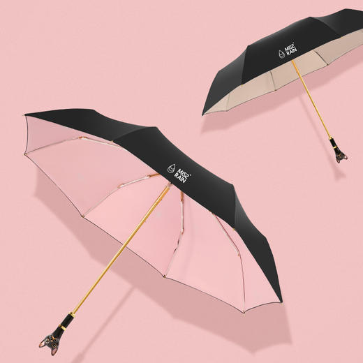 MISSRAIN创意五折伞女防晒防紫外线超轻小太阳伞女黑胶遮阳伞 商品图10