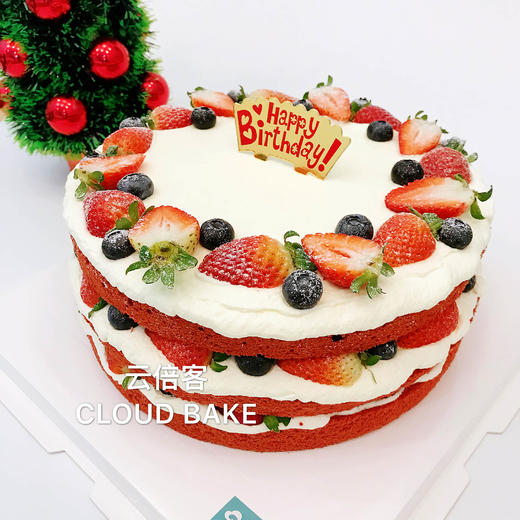 【红丝绒草莓裸蛋糕】 商品图2