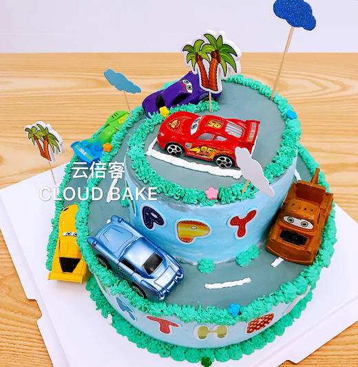 【汽车总动员场景蛋糕】10+4寸 商品图6