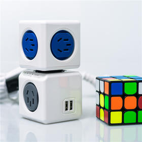 老米优品 / 德国红点设计大奖！！《阿乐乐可迷你创意方块/立体插座 带USB插孔》 解决插座拥挤问题，节省空间！