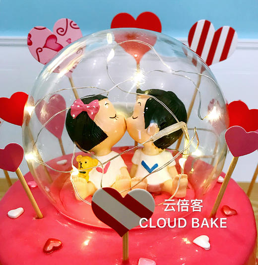 【情侣主题蛋糕】发光款！适合情人节和纪念日哦~ 商品图2