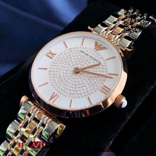 原厂 Armani 阿玛尼满天星女士手表型号AR1926间金、AR1926银色 ❗️表盘直径32mm 316精钢表带。阿玛尼满天星的钻采用进口施华洛世奇水晶钻 商品图2