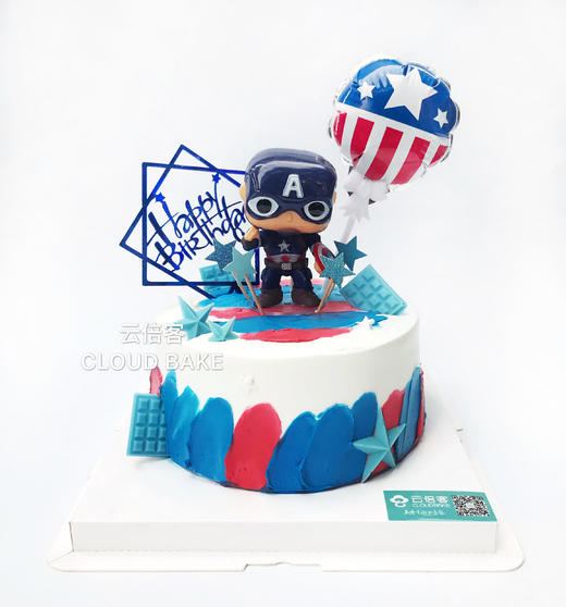 【美国队长主题蛋糕】 商品图0