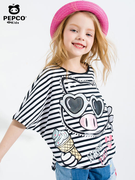 【秒杀】21P148童圆领短袖针织衫 商品图0