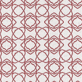 15260108/102.205 爱仕沃玛（axroma）小几何-石榴红Harley Garnet大提花装饰面料适用于室内、户外和酒店工程